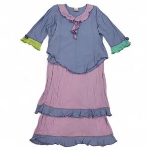 Vintage 80’s 90’s Top & Maxi Skirt Set by Look